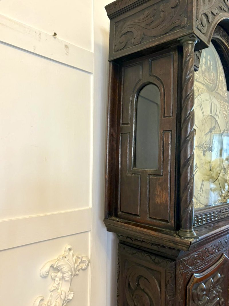 Outstanding Quality 18th Century Oak Longcase Clock - Image 7